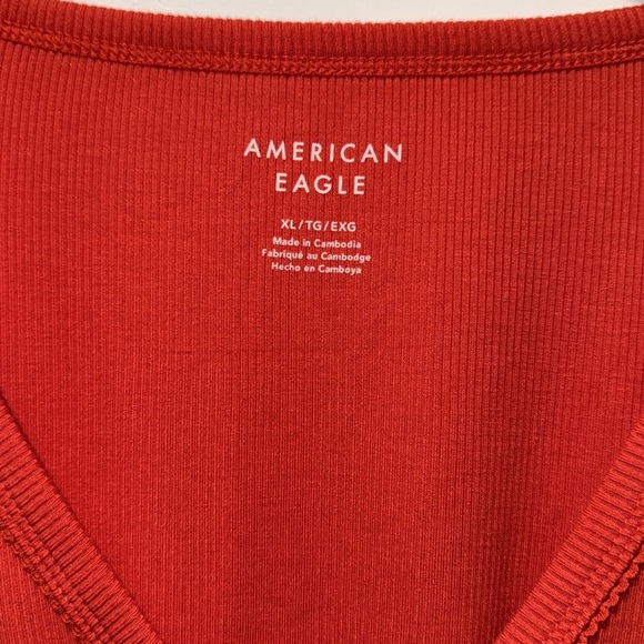 American Eagle Long Sleeve Henley T-Shirt - Picture 4 of 8